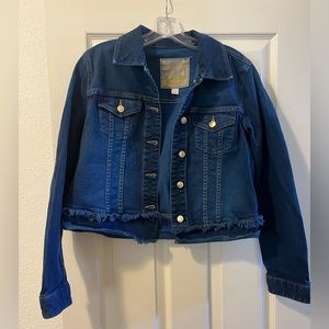Michael Kors dark denim jacket. Size large